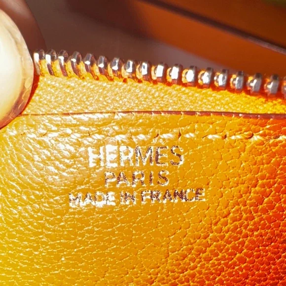 Authentic Hermes Orange Card Holder - Picture 12 of 16